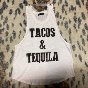 TACOS AND TEQUILA TANK TOP SHIRT.